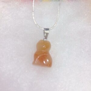 Hippie Agate Cat Silver 16” Neck…